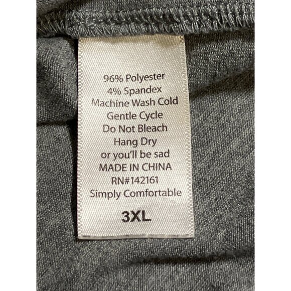 LuLaRoe Womens 3XL Gray & Multicolor Chevron Sleeve Top - Picture 10 of 11